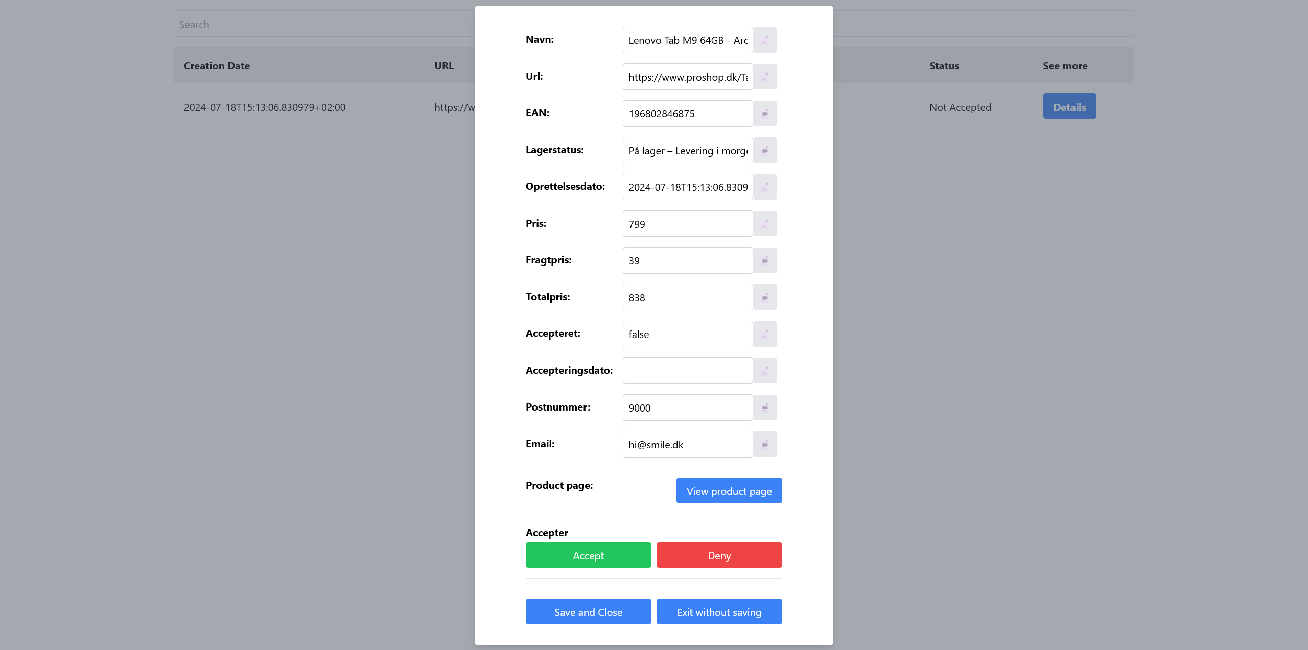 Price matching optimization system screenshot 3